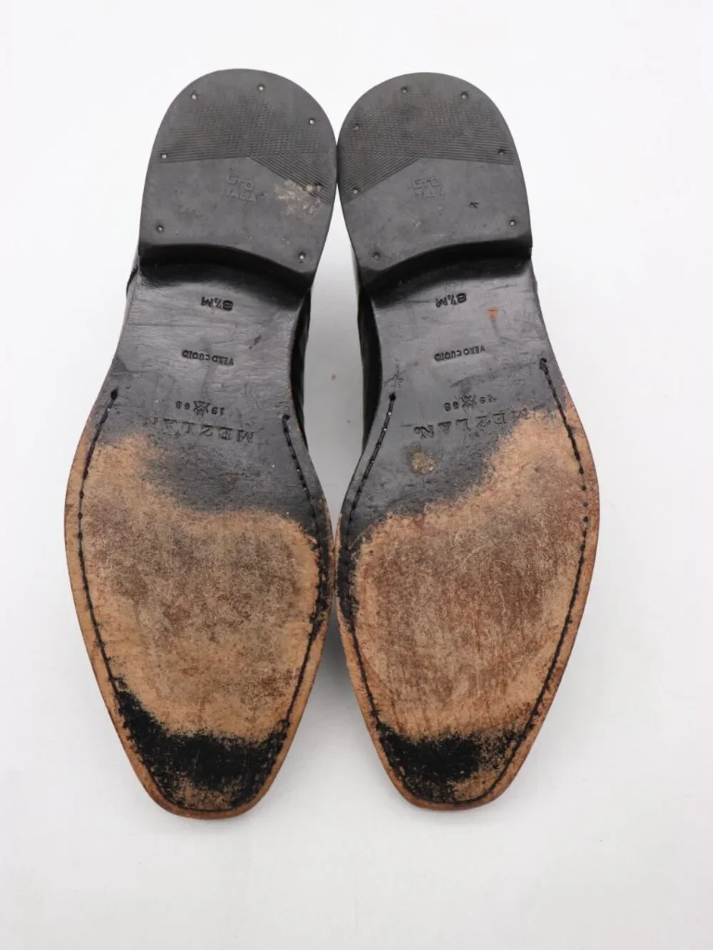 Mezlan Black Leather Men's Size 8.5 M Derby Oxford Dress Shoes Lace Up